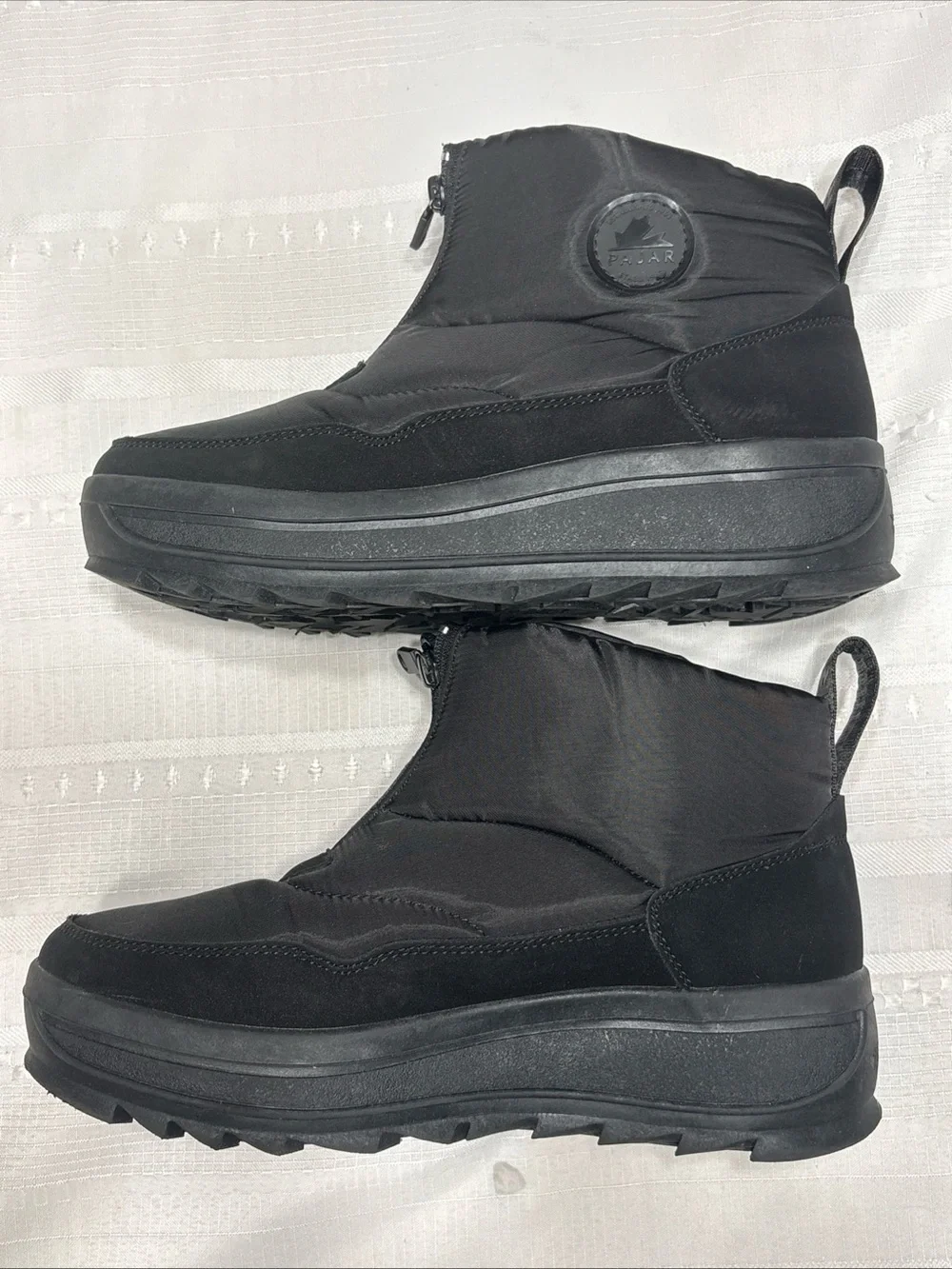 Pajar Gala Front Zip Platform Ankle Snow Booties Black Waterproof Women's-Size 9